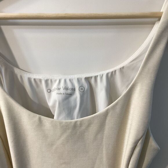 Outdoor Voices White Court Dress‎ Cutout Back Athletic Tennis Skort Dress Size M - Picture 9 of 14
